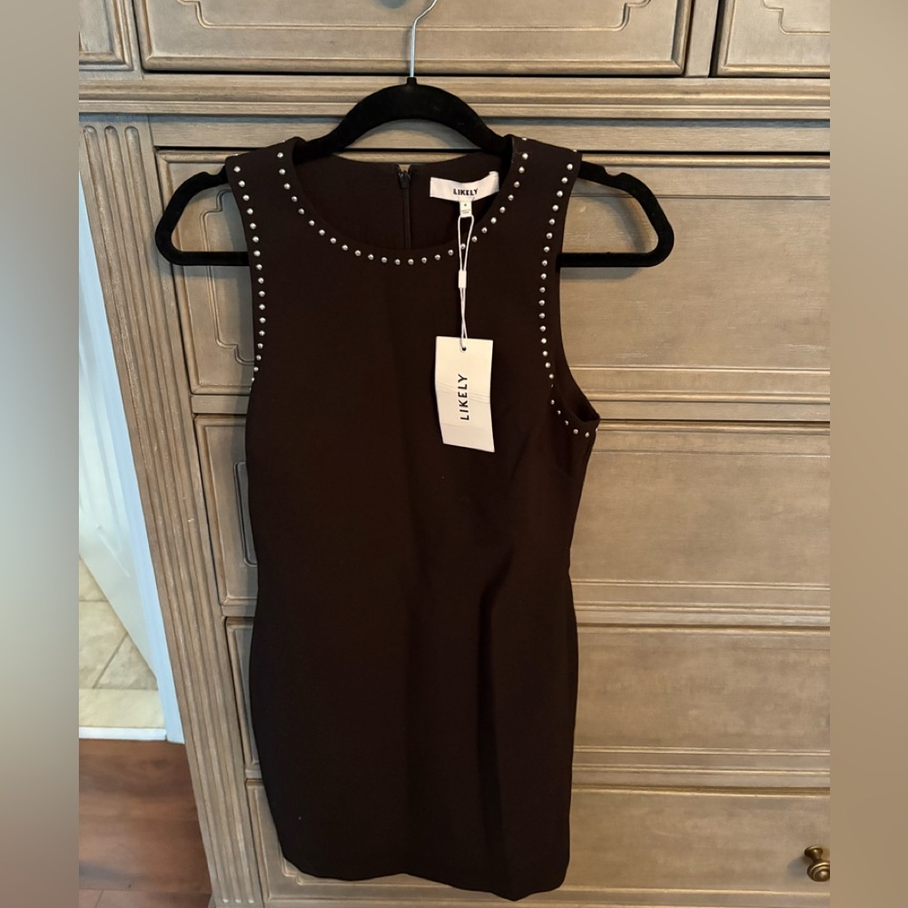 Likely Black Sleeveless Dress with Studded Details
